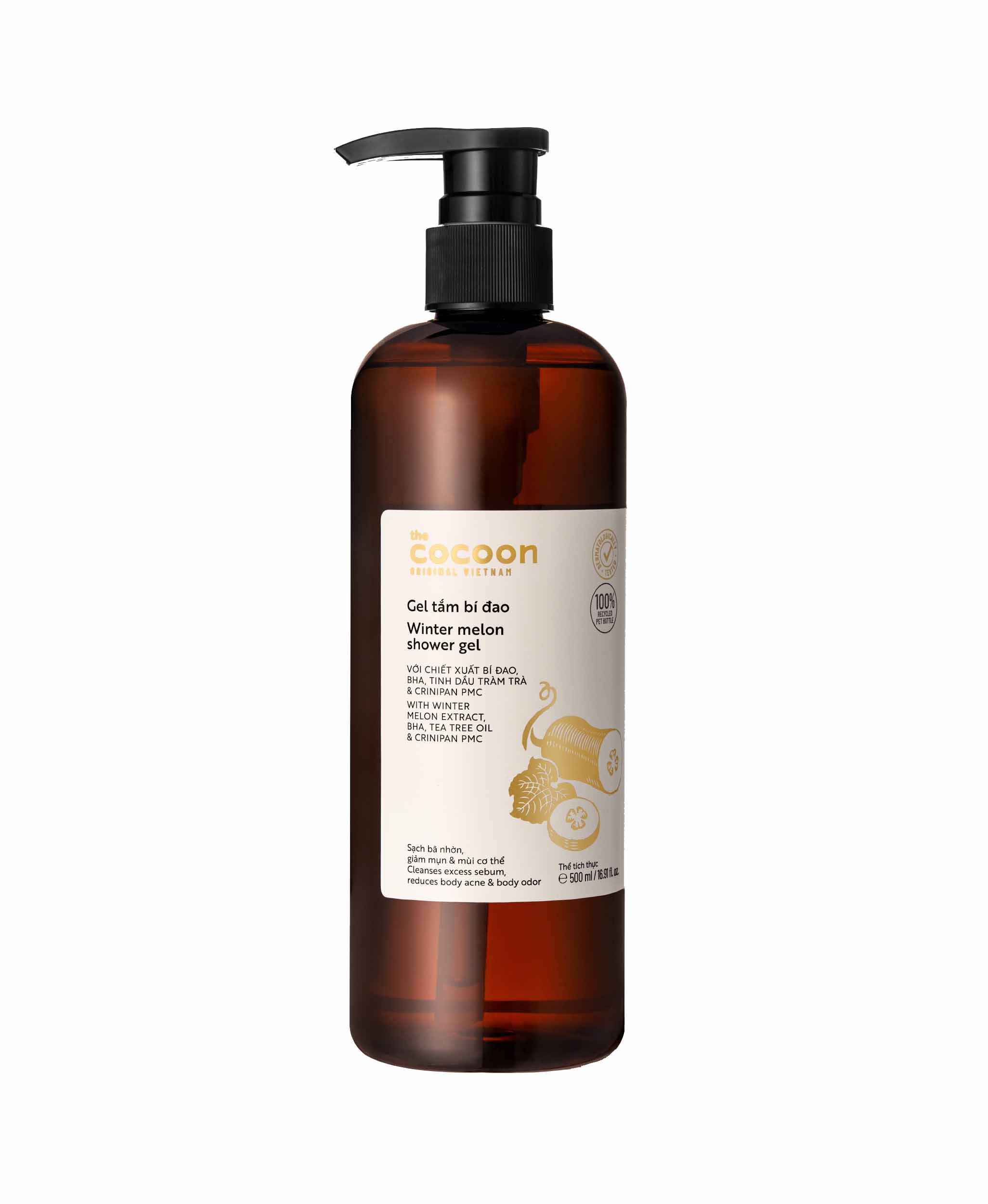 gel tắm bí đao cocoon