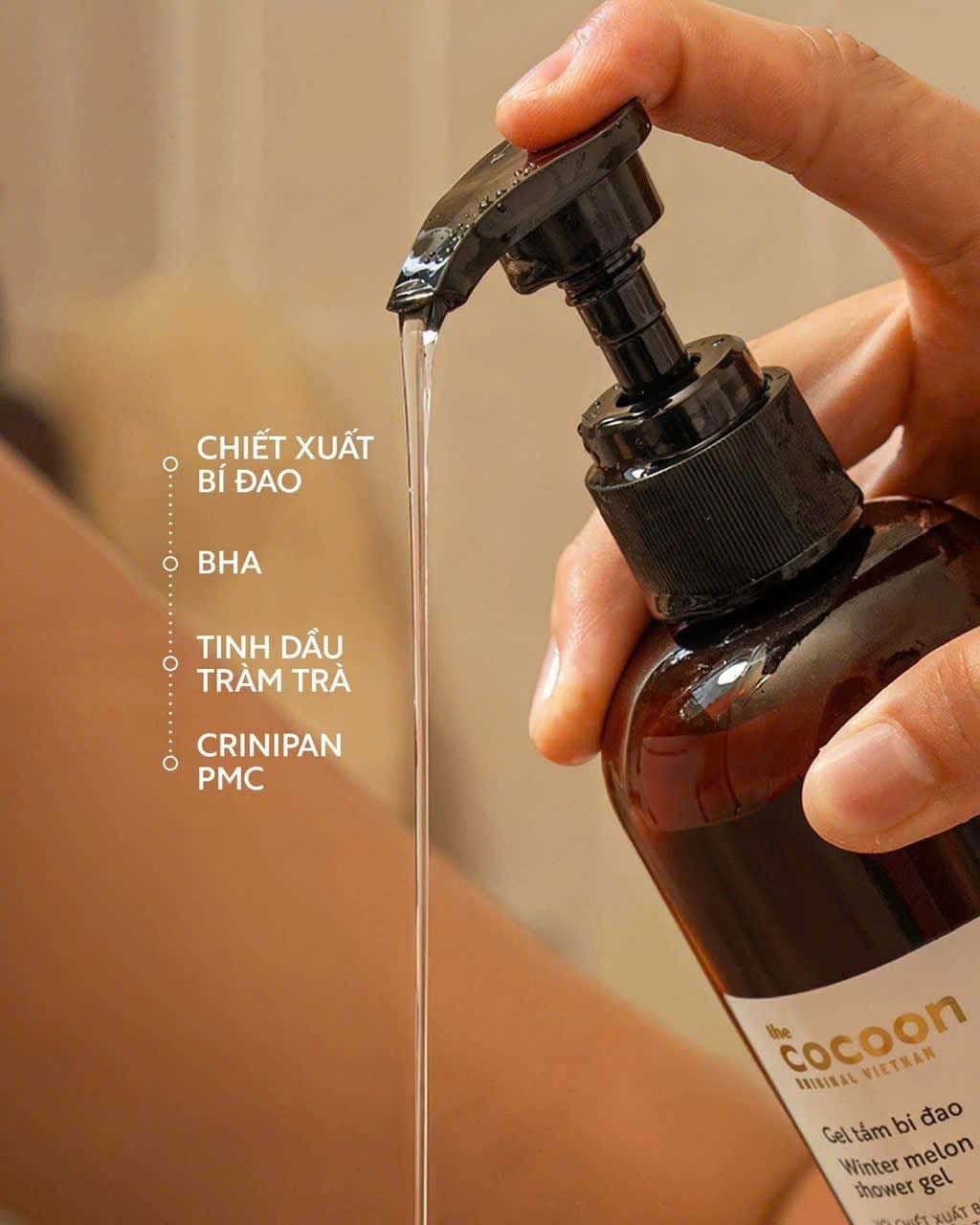 gel tắm bí đao