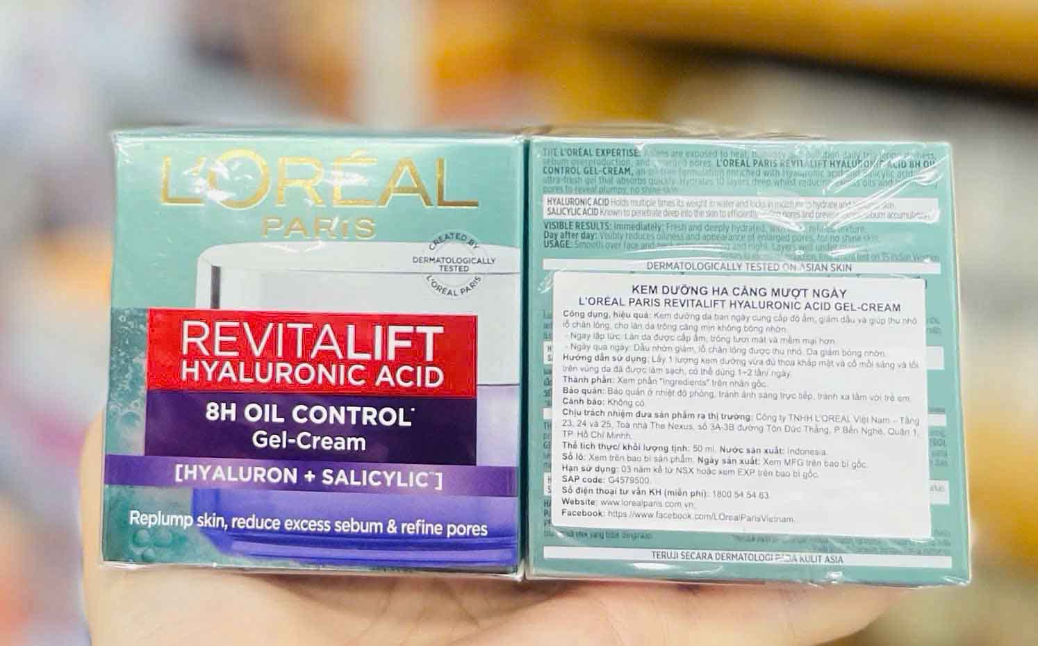 kem dưỡng ẩm loreal cho da dầu mụn