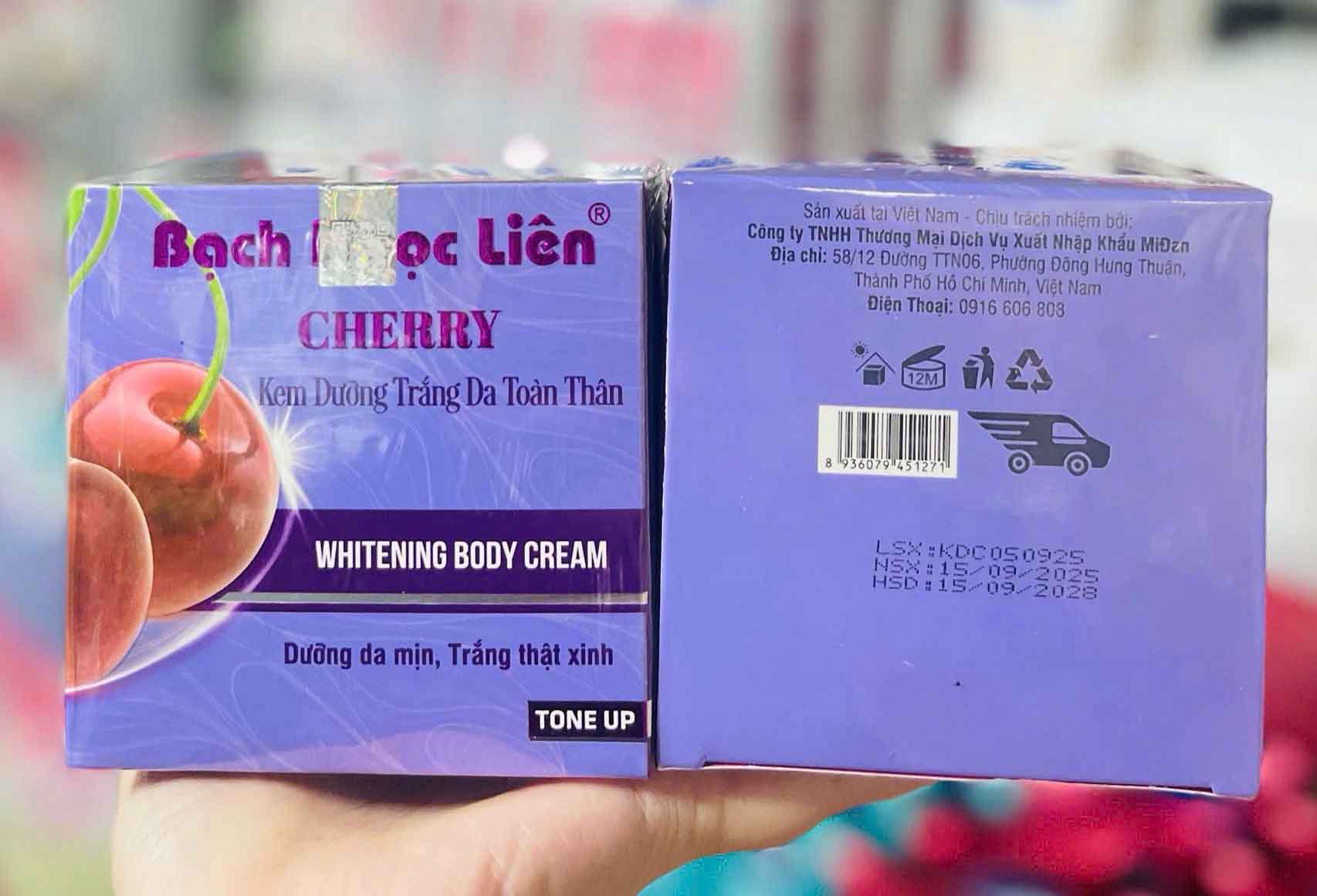 kem trắng da body bạch ngọc liên