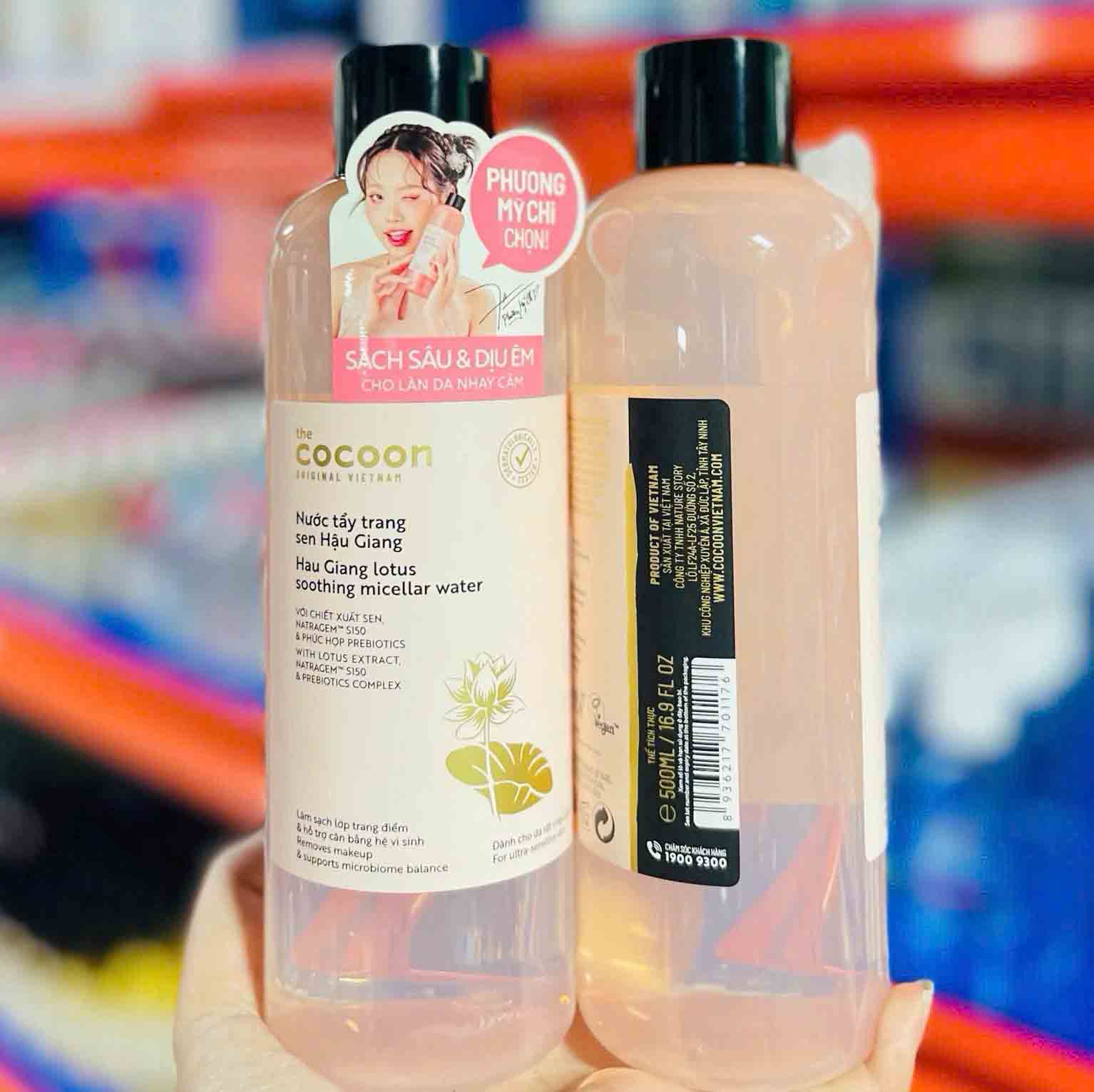nước tẩy trang cocoon sen hậu giang