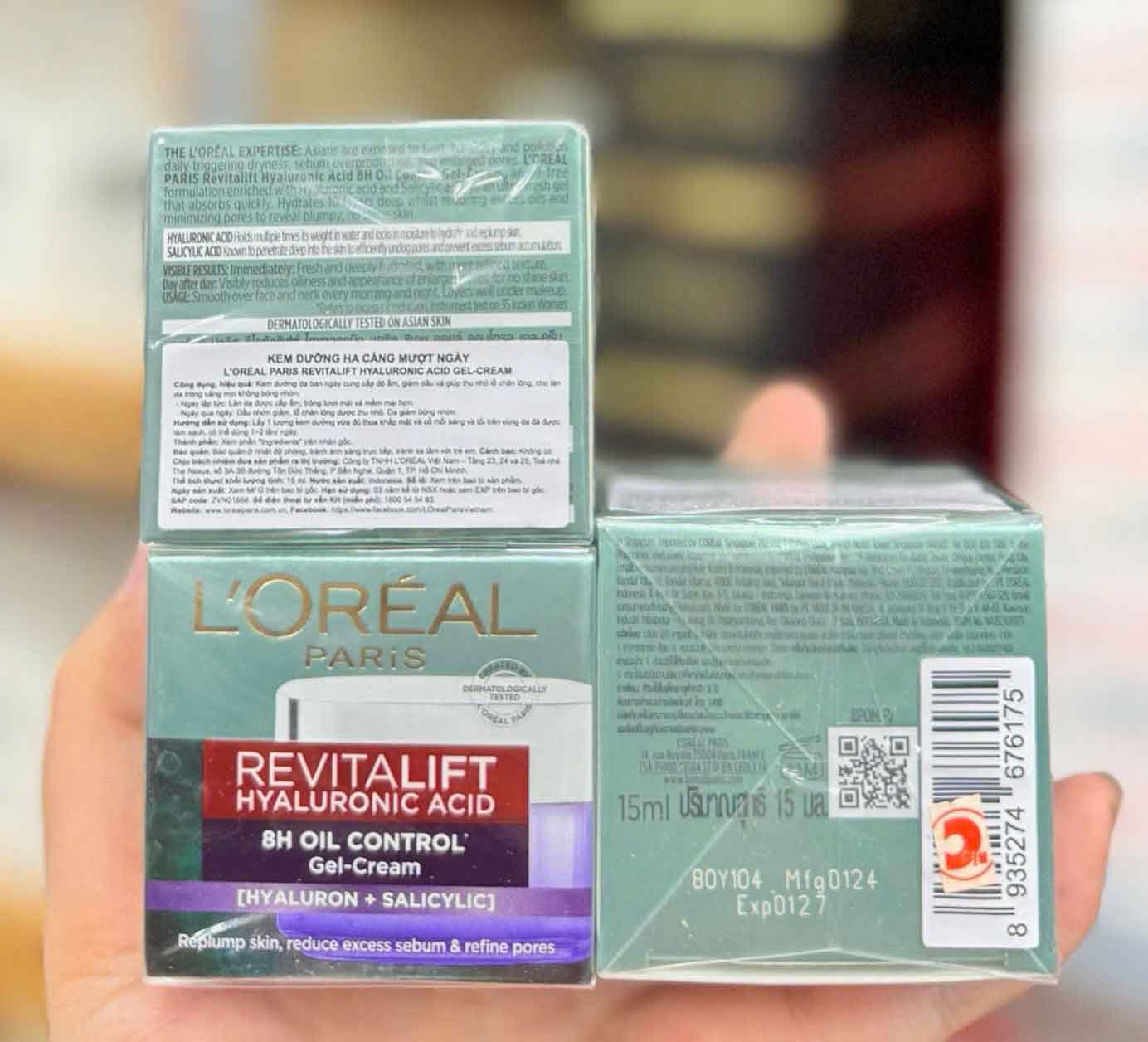 revitalift hyaluronic acid 8h oil control gel cream