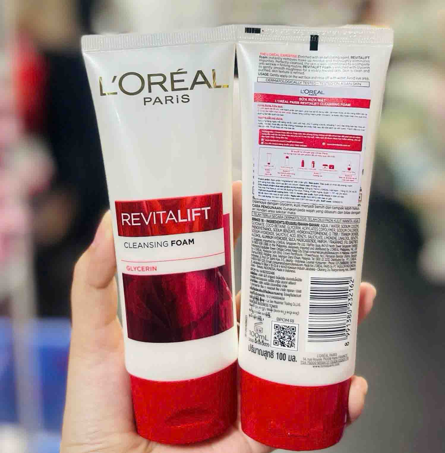 sữa rửa mặt loreal revitalift