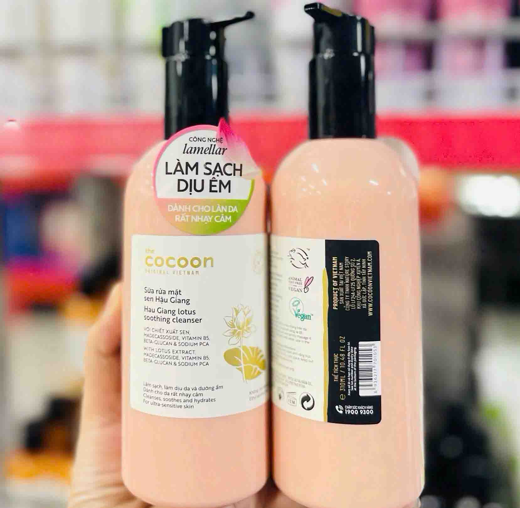 sữa rửa mặt sen hậu giang