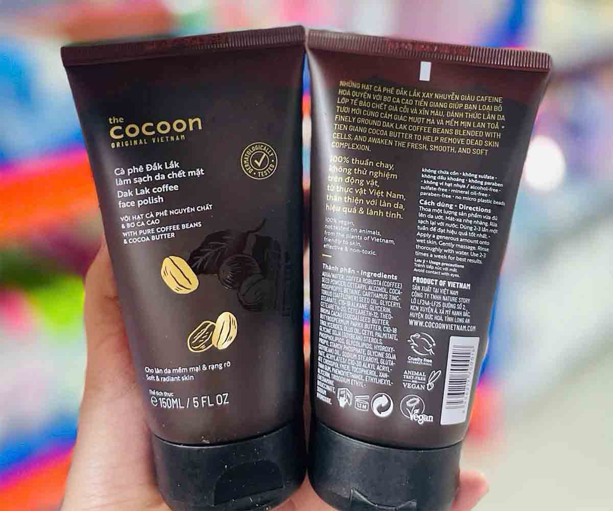 tẩy tế bào chết mặt cocoon