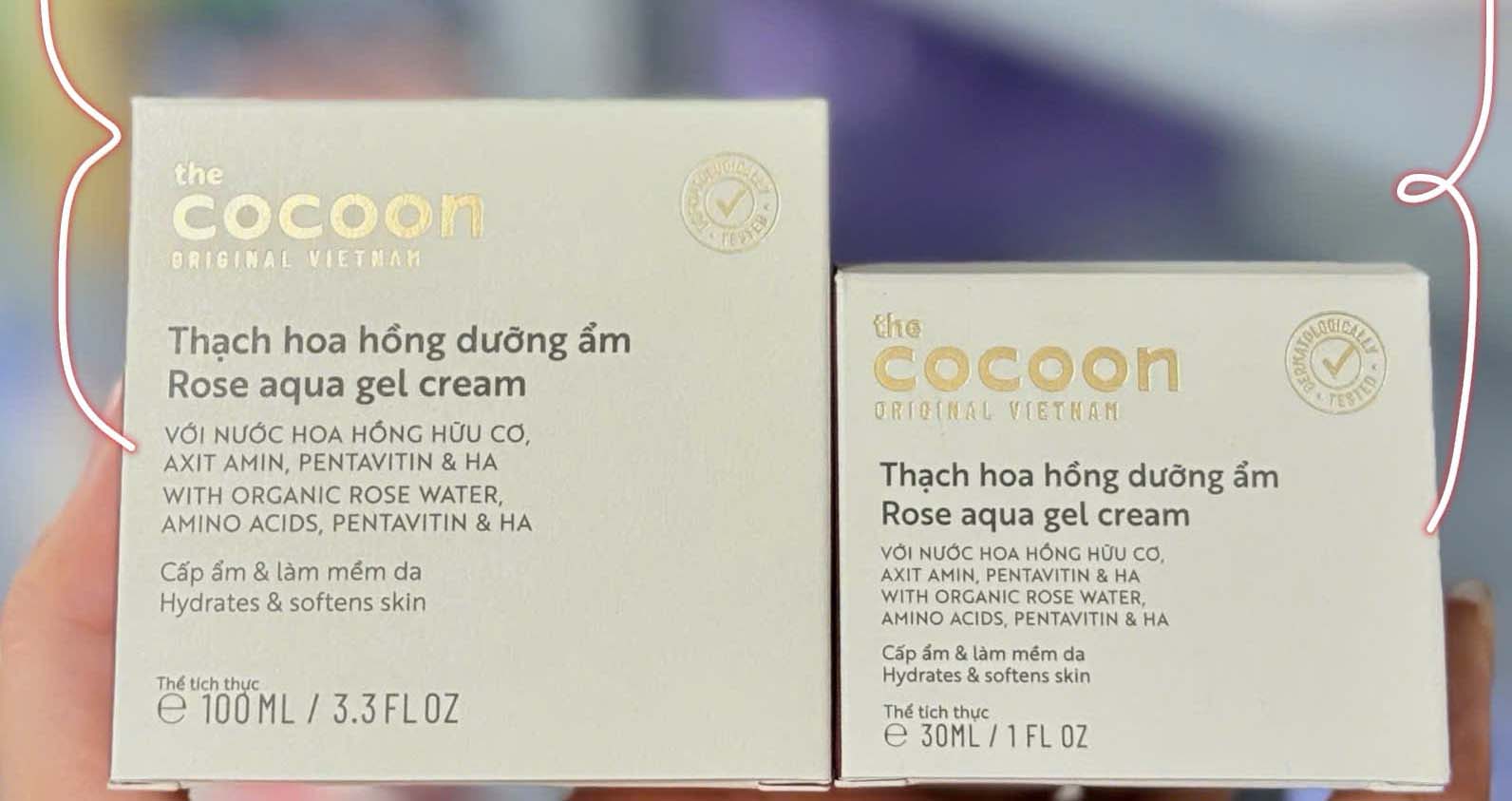 thạch hoa hồng dưỡng ẩm cocoon