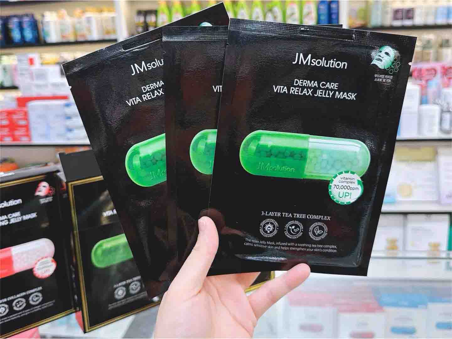JMsolution Derma Care Vita Jelly Mask Relax màu xanh lá