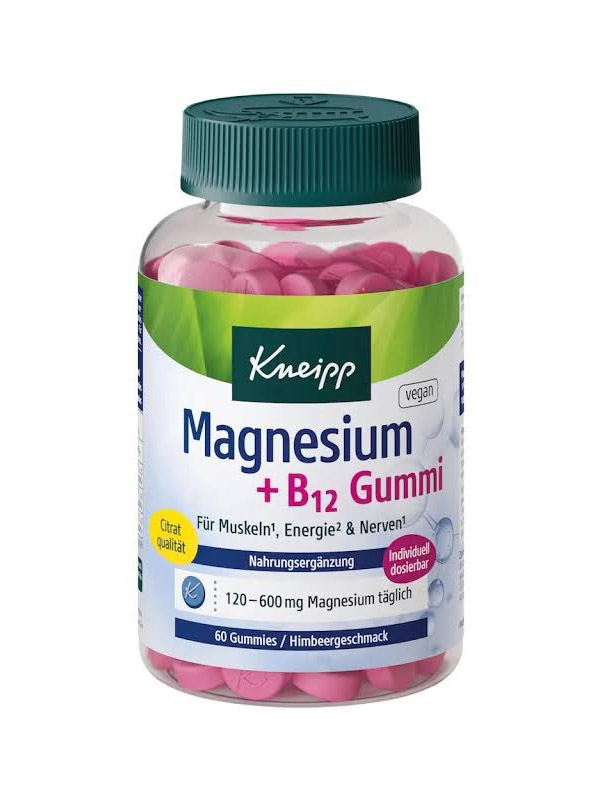 Kẻo dẹo Kneipp Magnesium B12 Gummi bổ sung năng lượng