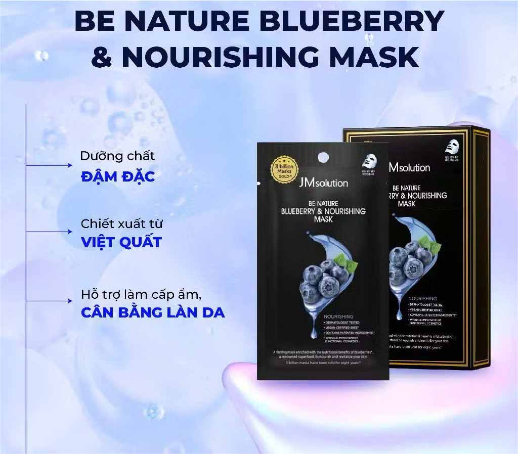 Mặt nạ JM Solution Be Nature Blueberry & Nourishing Mask