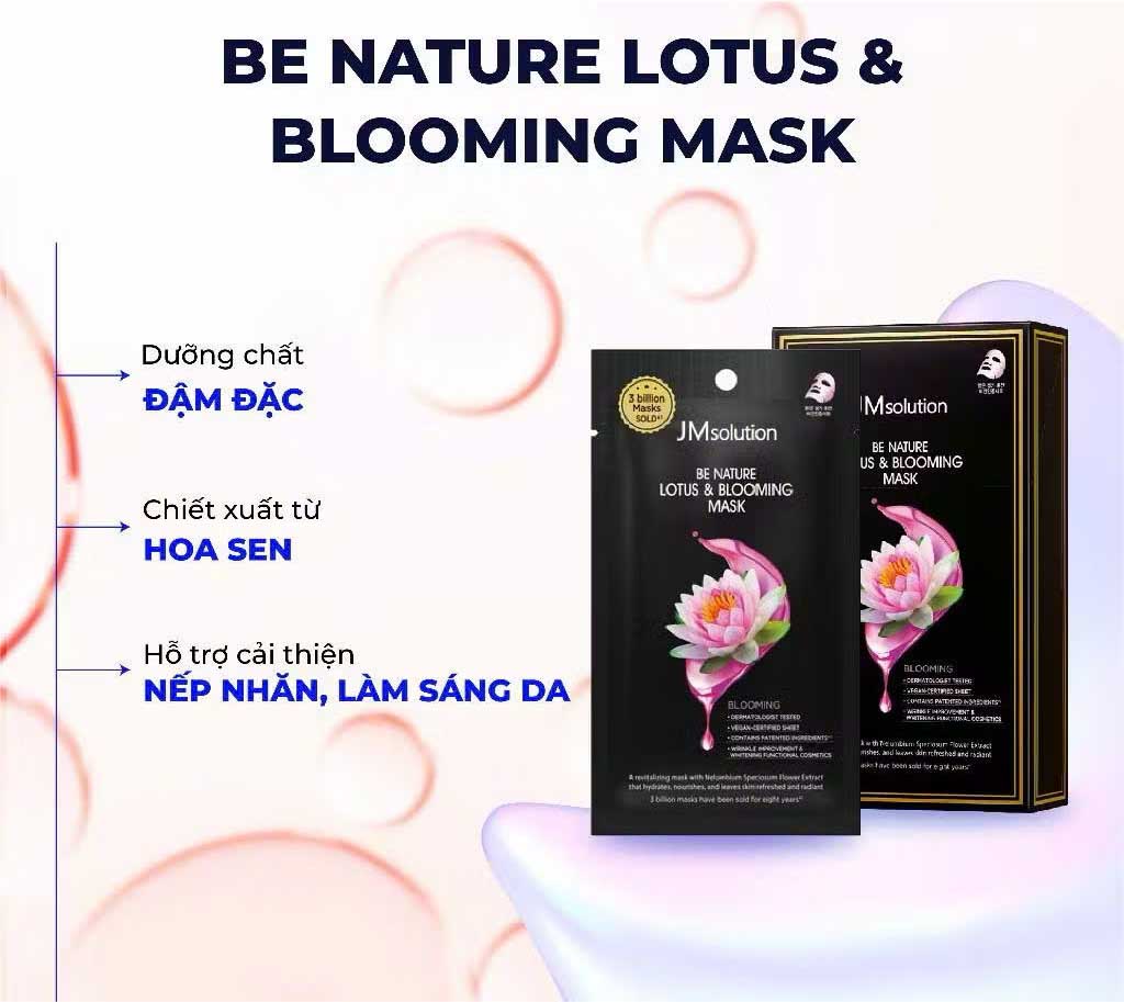 Mặt nạ JM Solution Be Nature Lotus & Blooming Mask