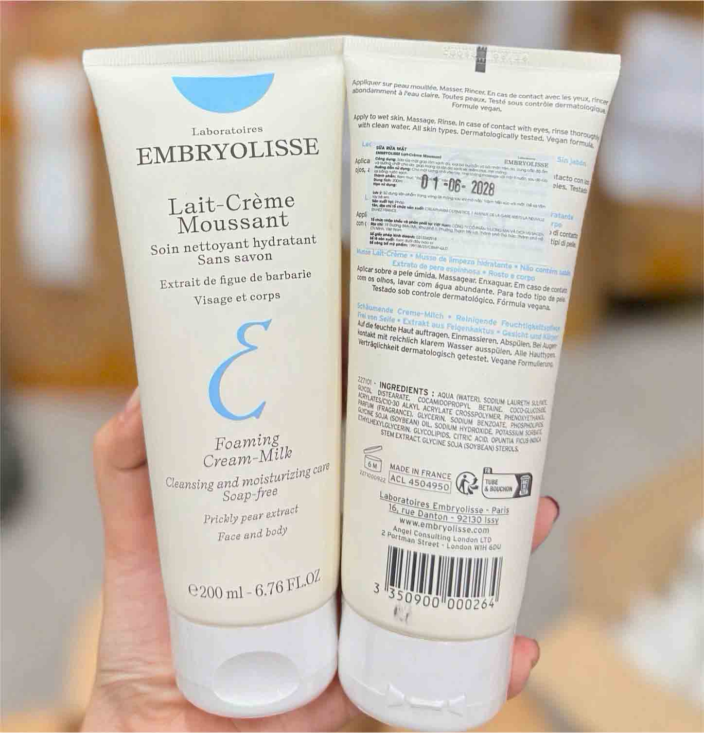 Sữa rửa mặt Embryolisse 200ml