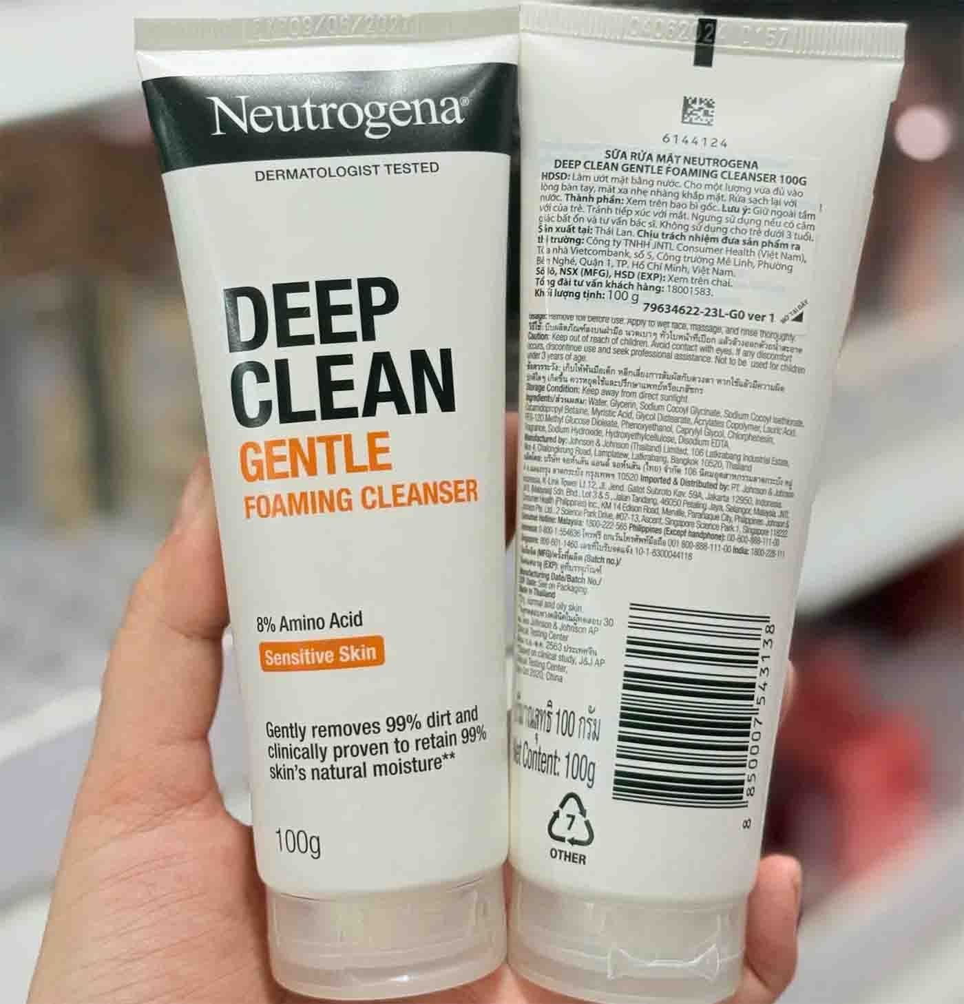 Sữa rửa mặt Neutrogena Deep Clean Gentle Foaming Cleanser