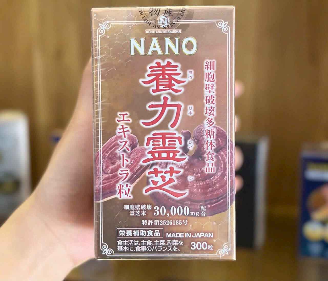 Viên nấm linh chi đỏ Nichiei Bussan Nano Nourishing Reishi 300 viên