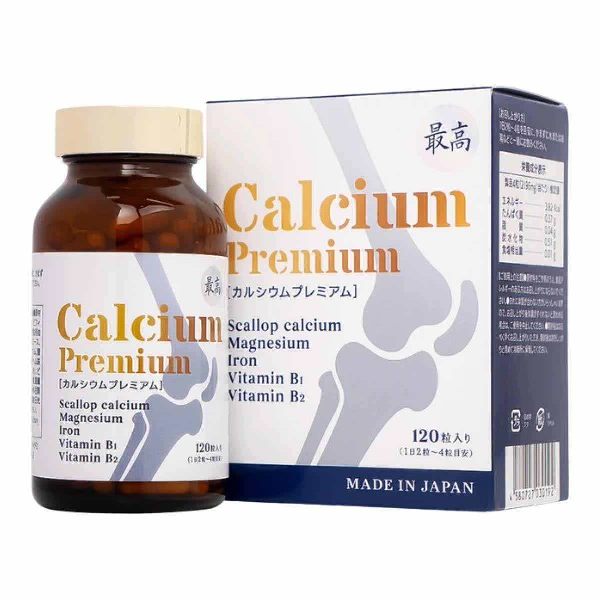 Viên uống bổ sung canxi Calcium Premium của Nhật 120 viên