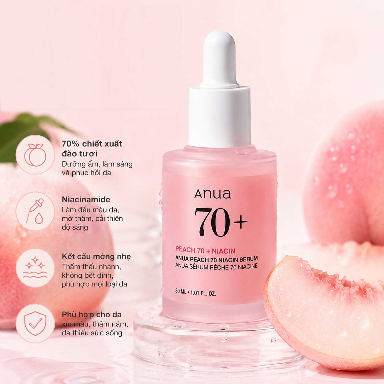 anua peach 70 niacin serum