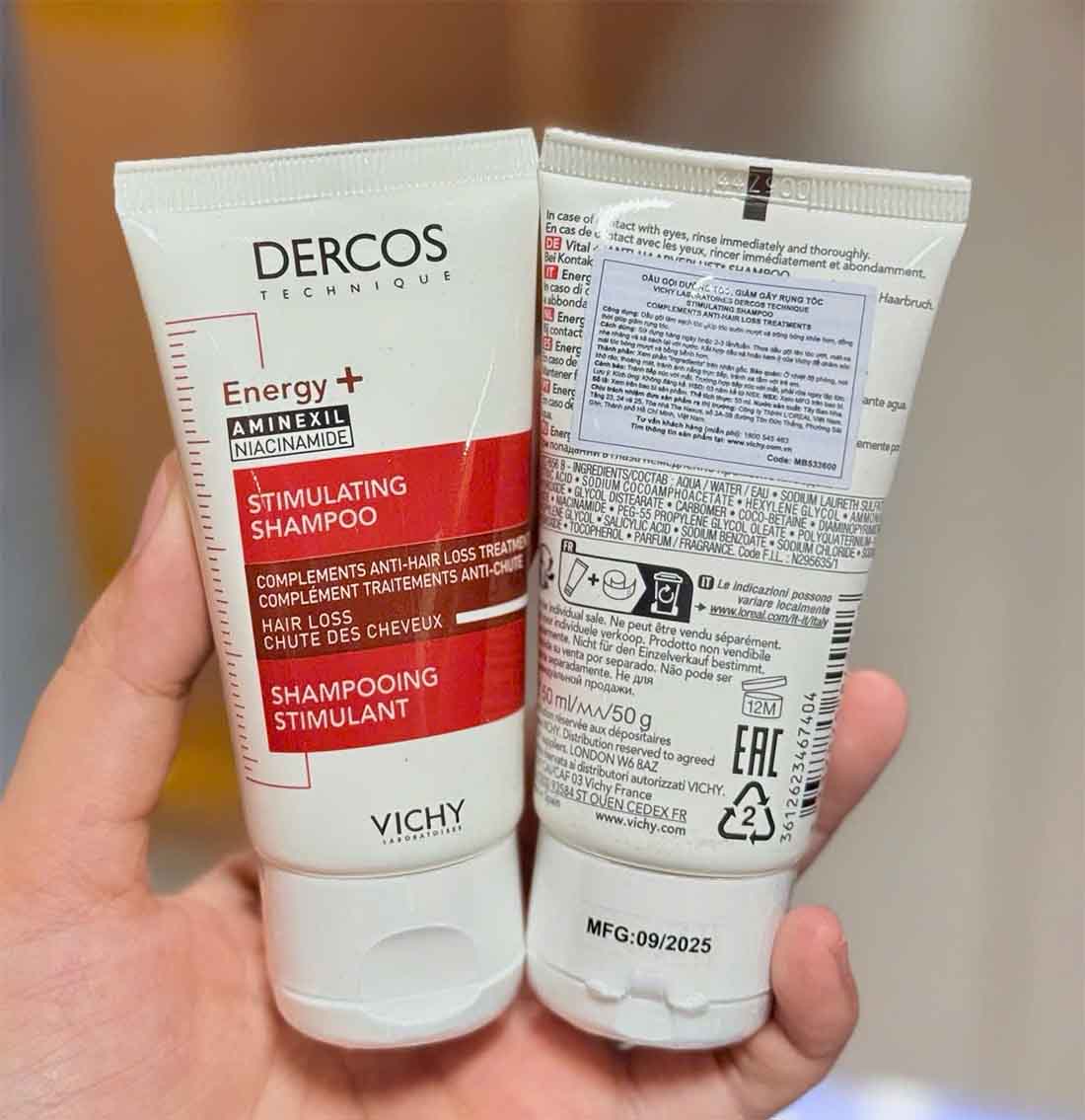 dầu gội ngăn rụng tóc vichy