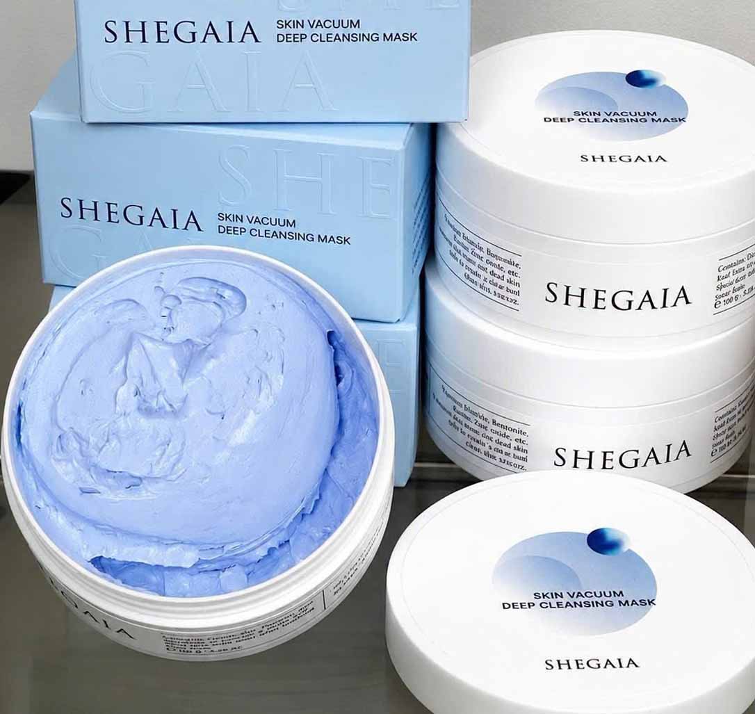 mặt nạ đất sét shegaia xanh