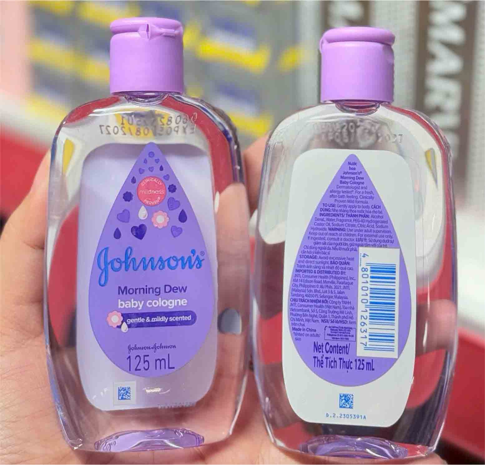 nước hoa em bé johnson tím