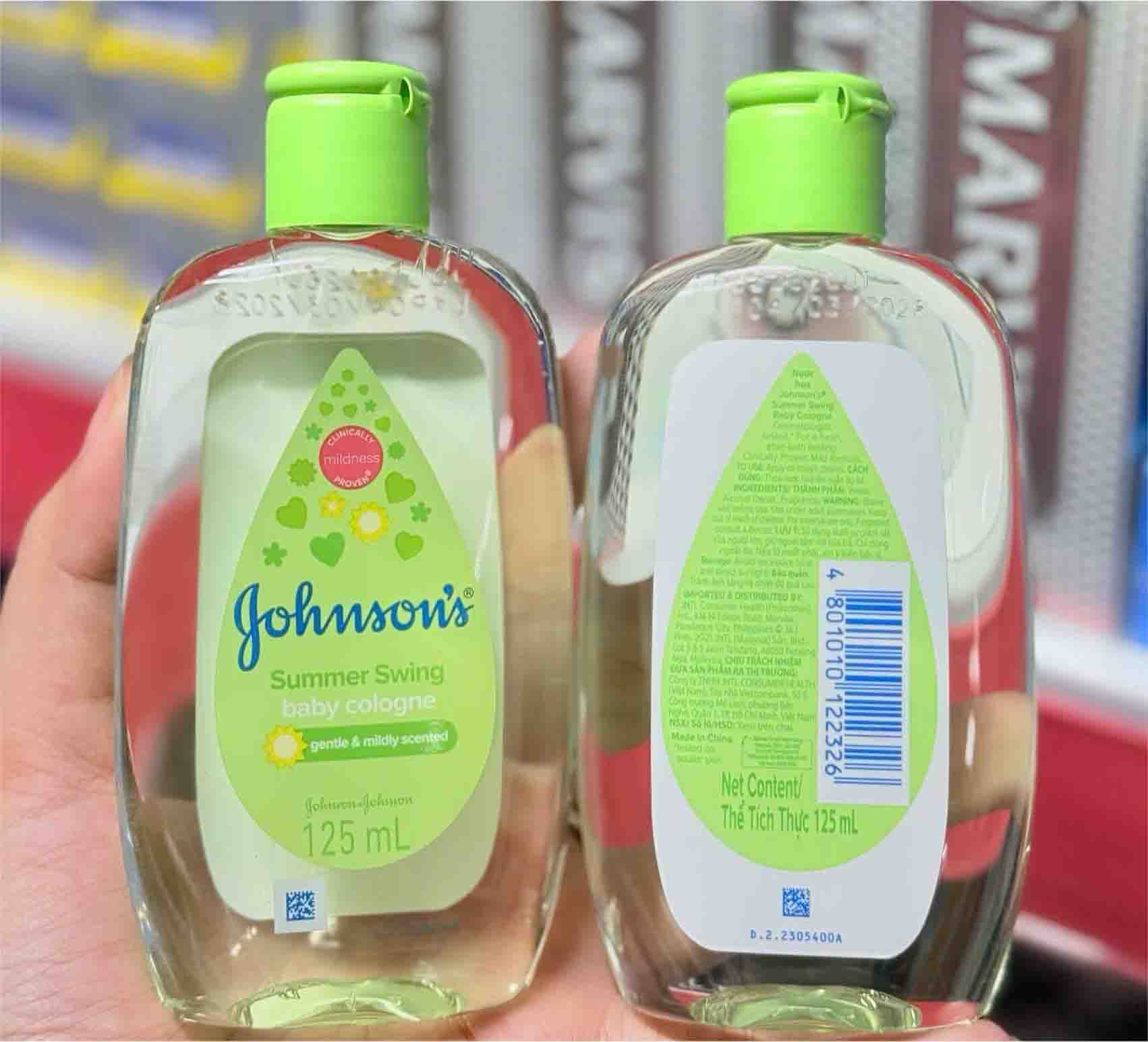 nước hoa trẻ em johnson xanh lá