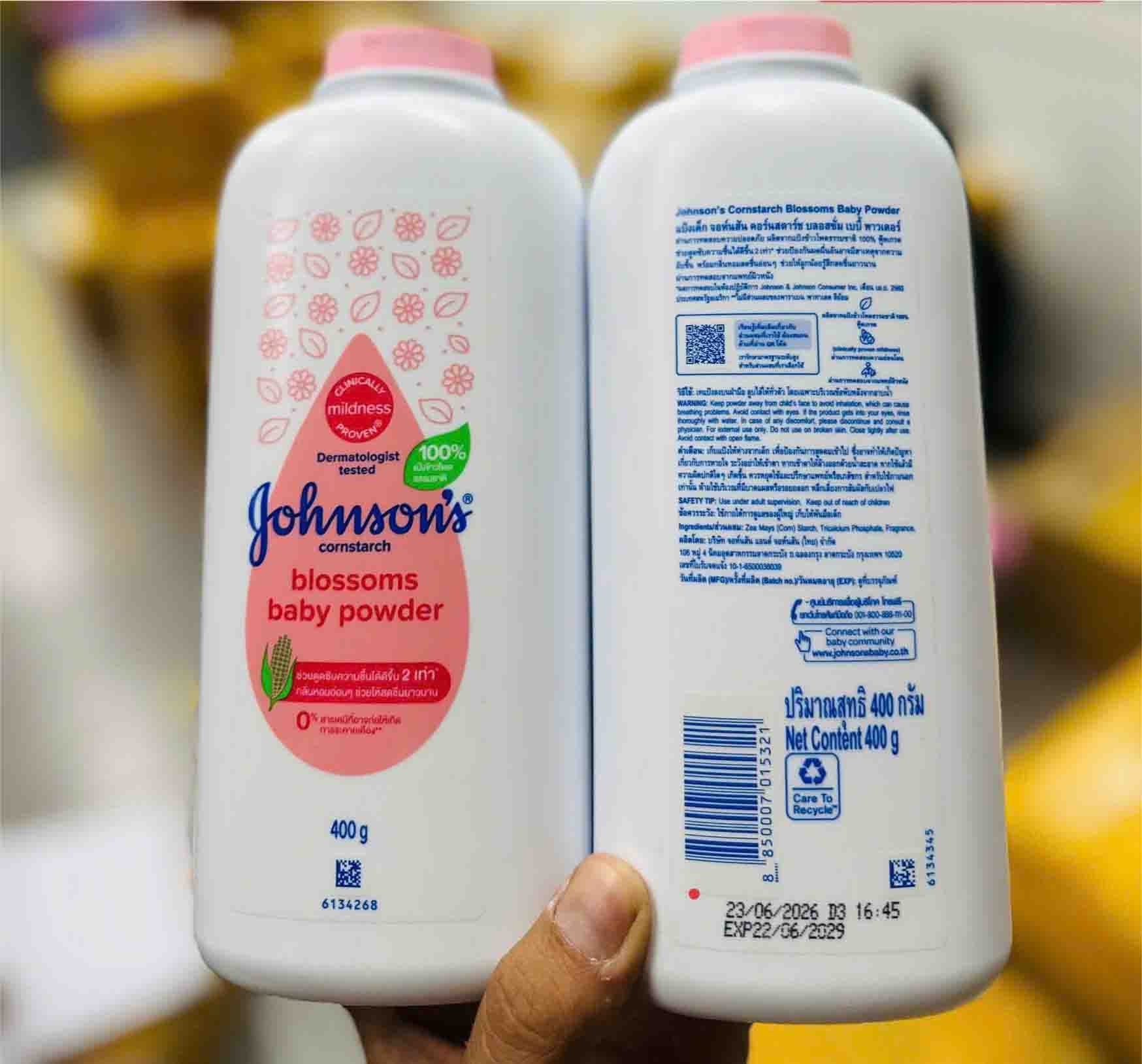 phấn rôm johnson blossoms baby powder 400g