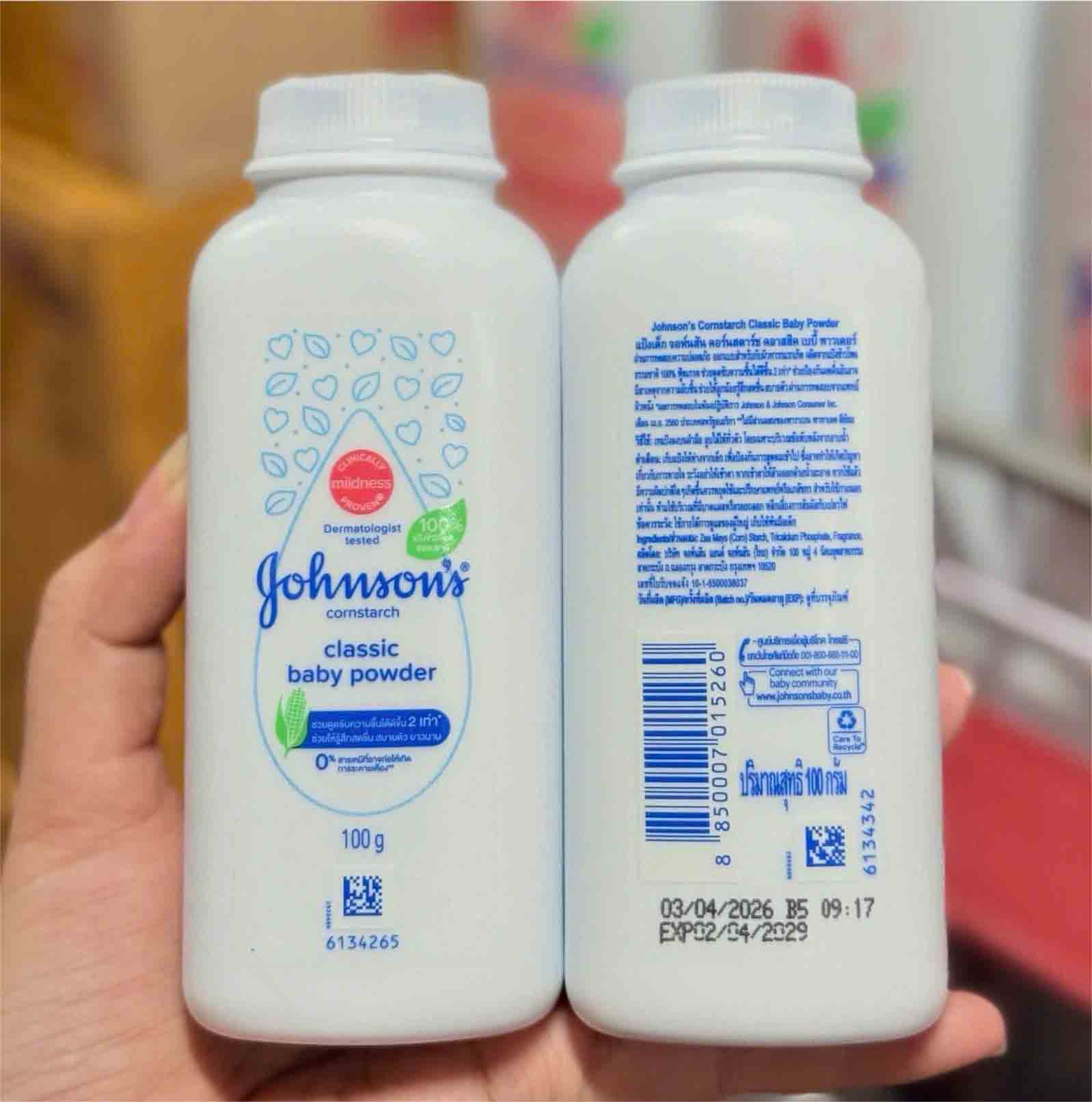 phấn rôm johnson classic baby powder