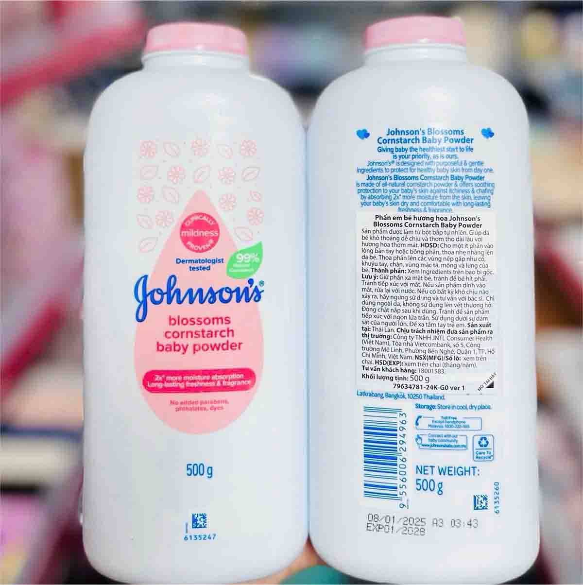 phấn trị rôm sảy johnson 500g