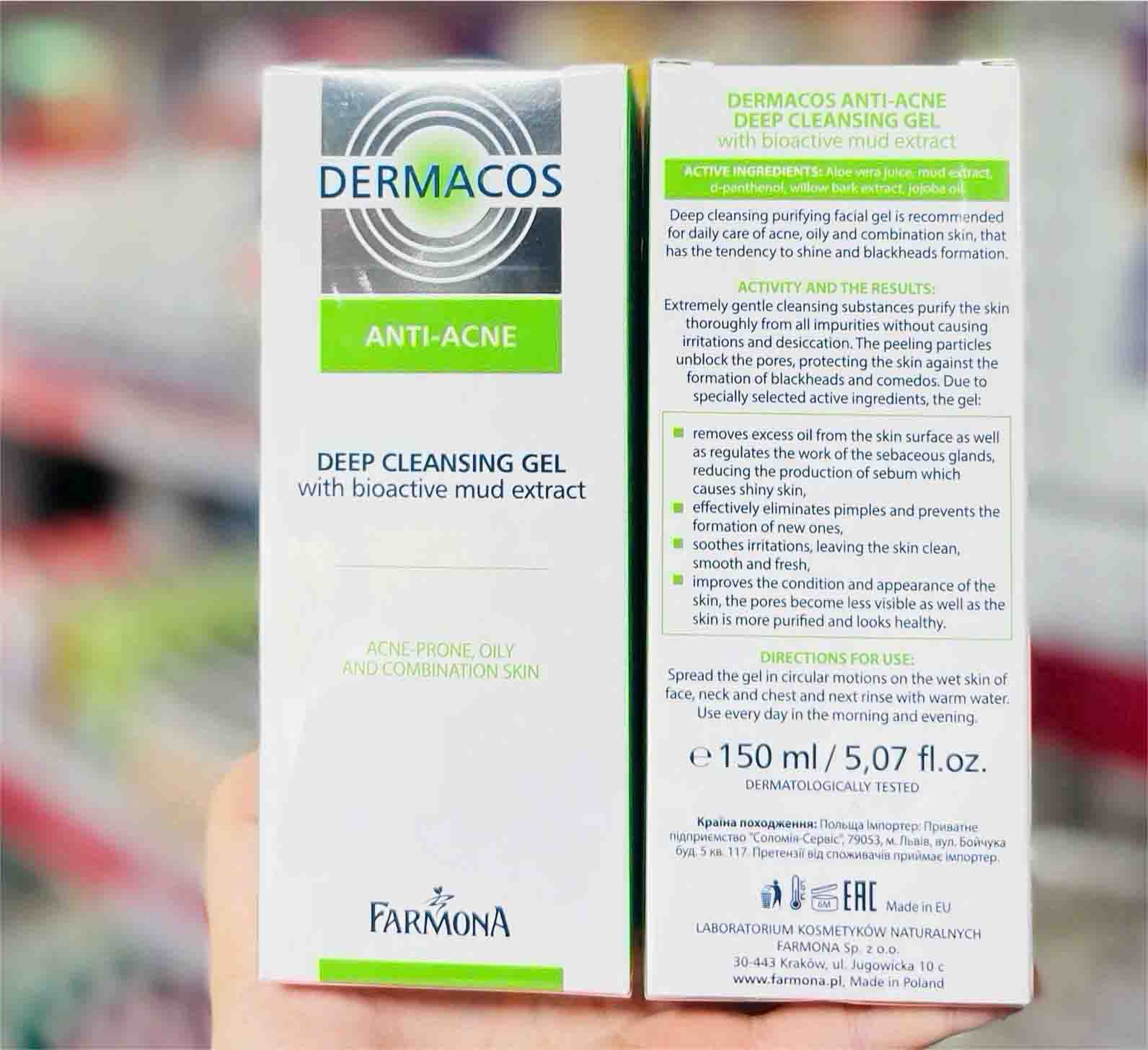 sữa rửa mặt dermacos cho da dầu mụn