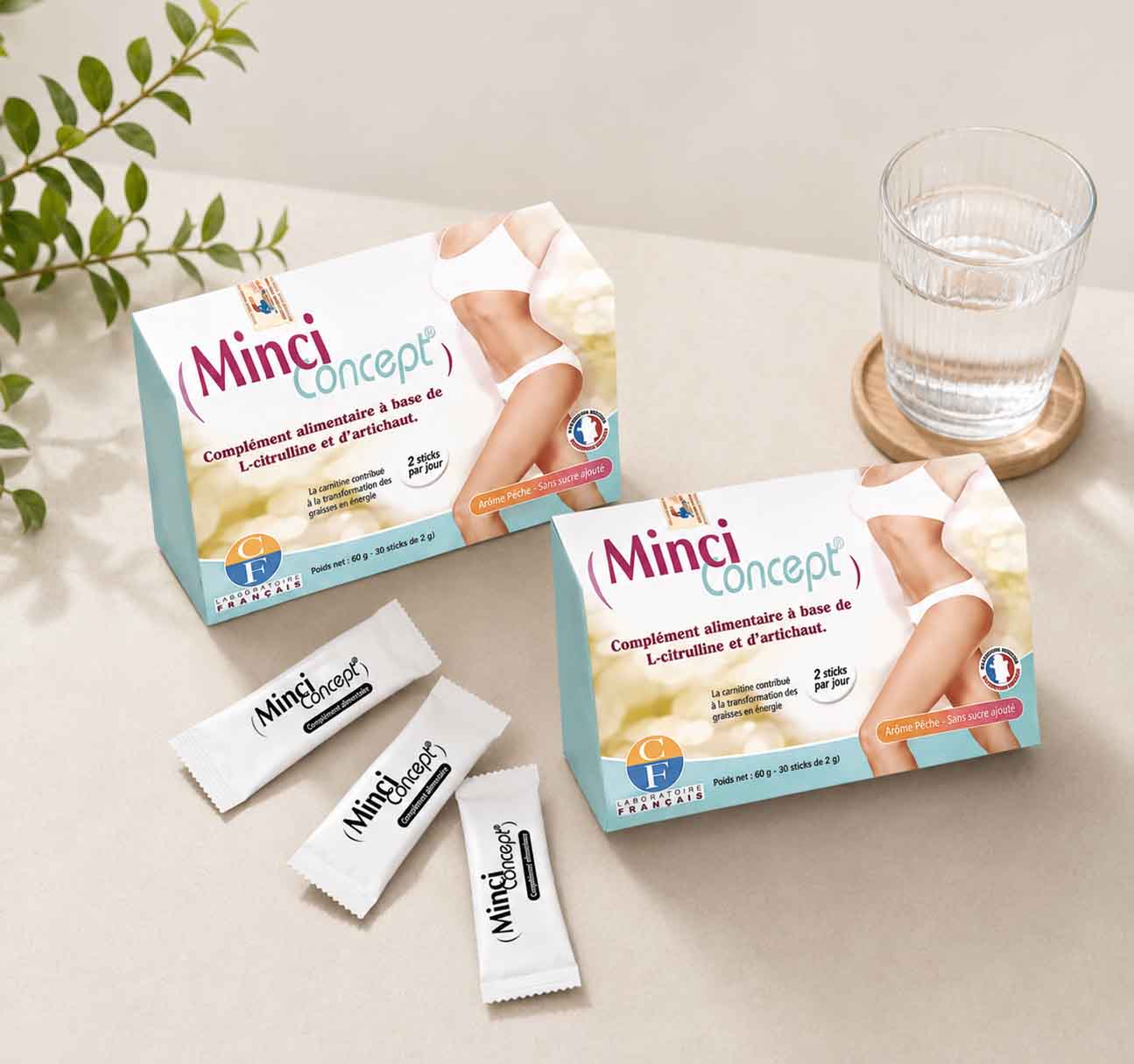 trà giảm cân minci concept