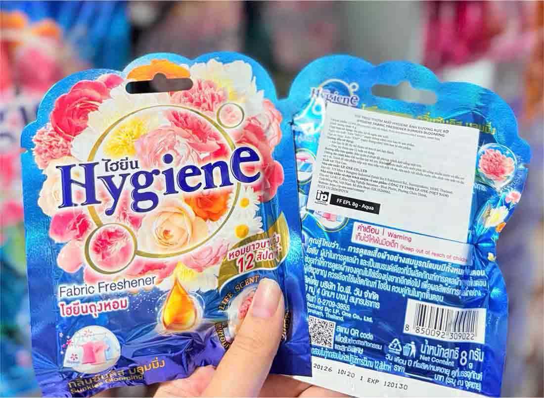 túi thơm hygiene xanh dương