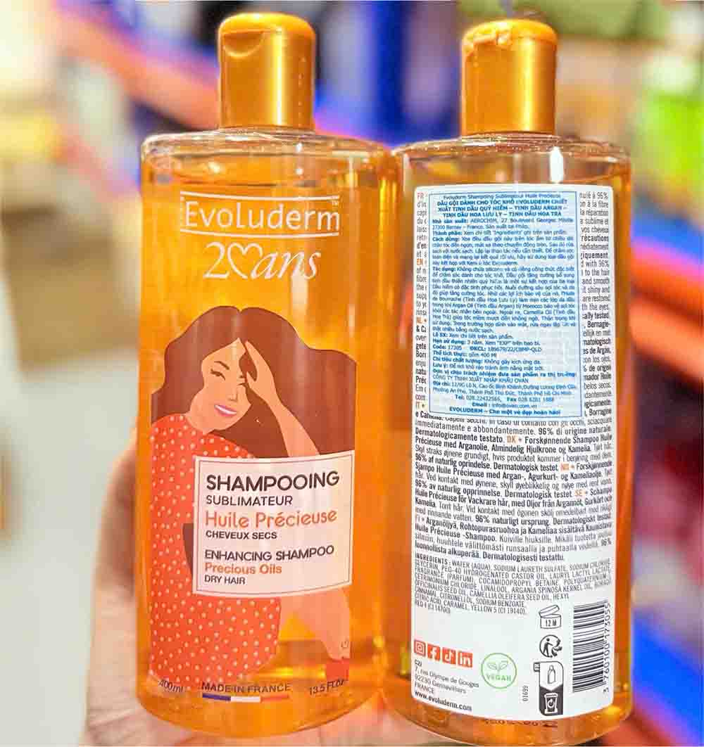 Dầu Gội Evoluderm Huile Précieuse – Precious Oils