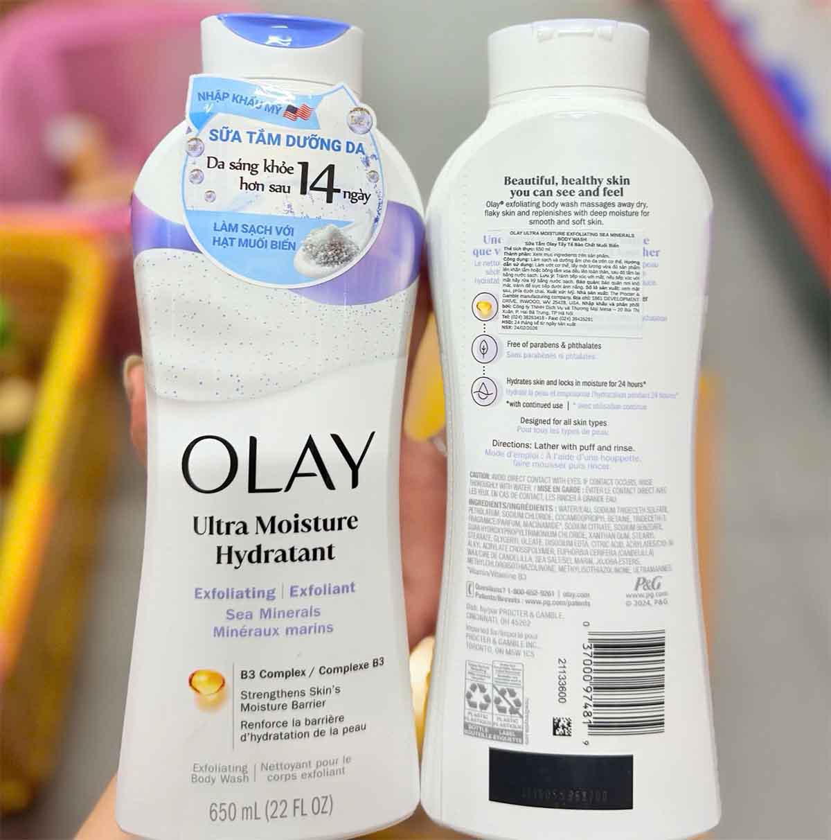 Dòng sữa tắm Olay Mỹ Exfoliating