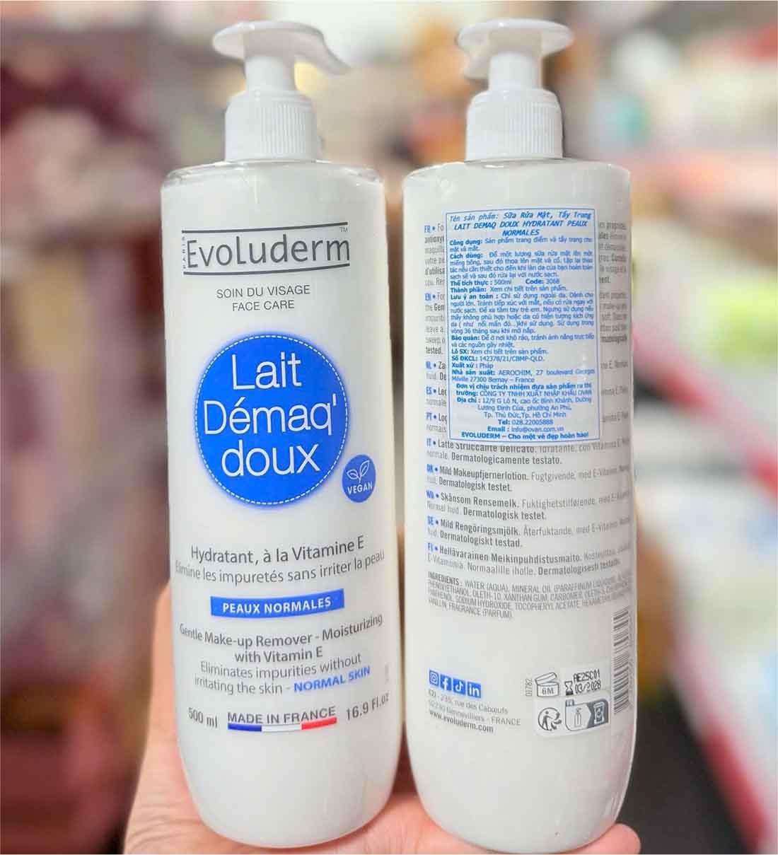 Evoluderm Lait Demaq Doux 500ml