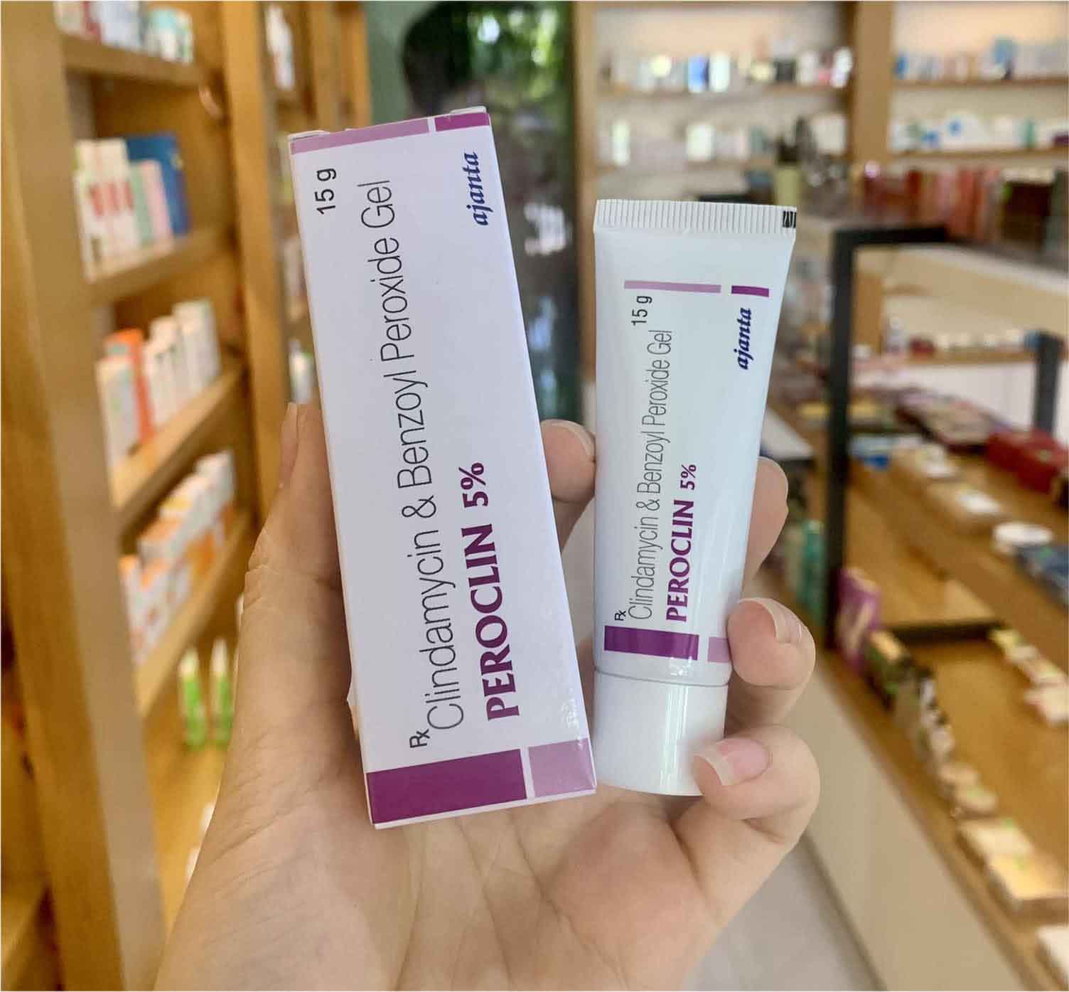 Gel hỗ trợ giảm mụn Clindamycin Benzoyl Peroxide Gel Peroclin 5