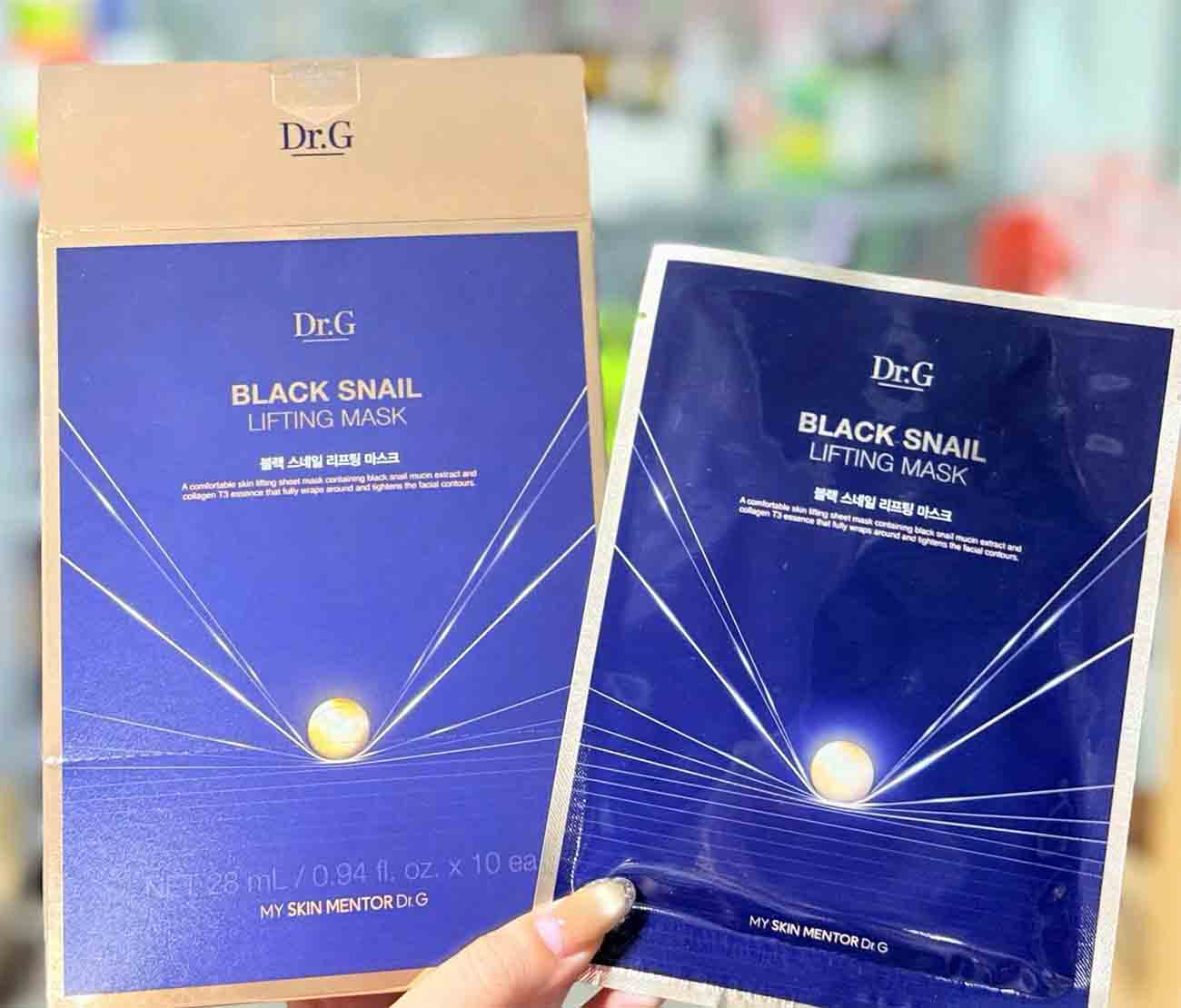 Mặt nạ Dr G Black Snail làm săn chắc da