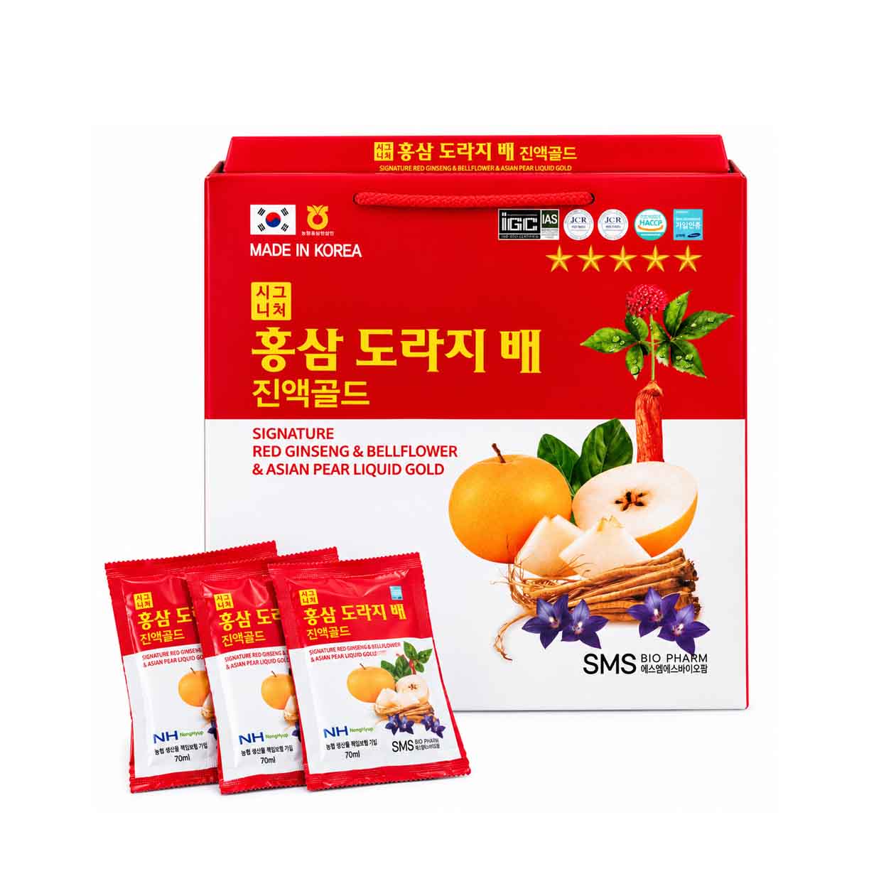 Nước hồng sâm lê hoa chuông SMS Bio Pharm 30 gói Hàn Quốc