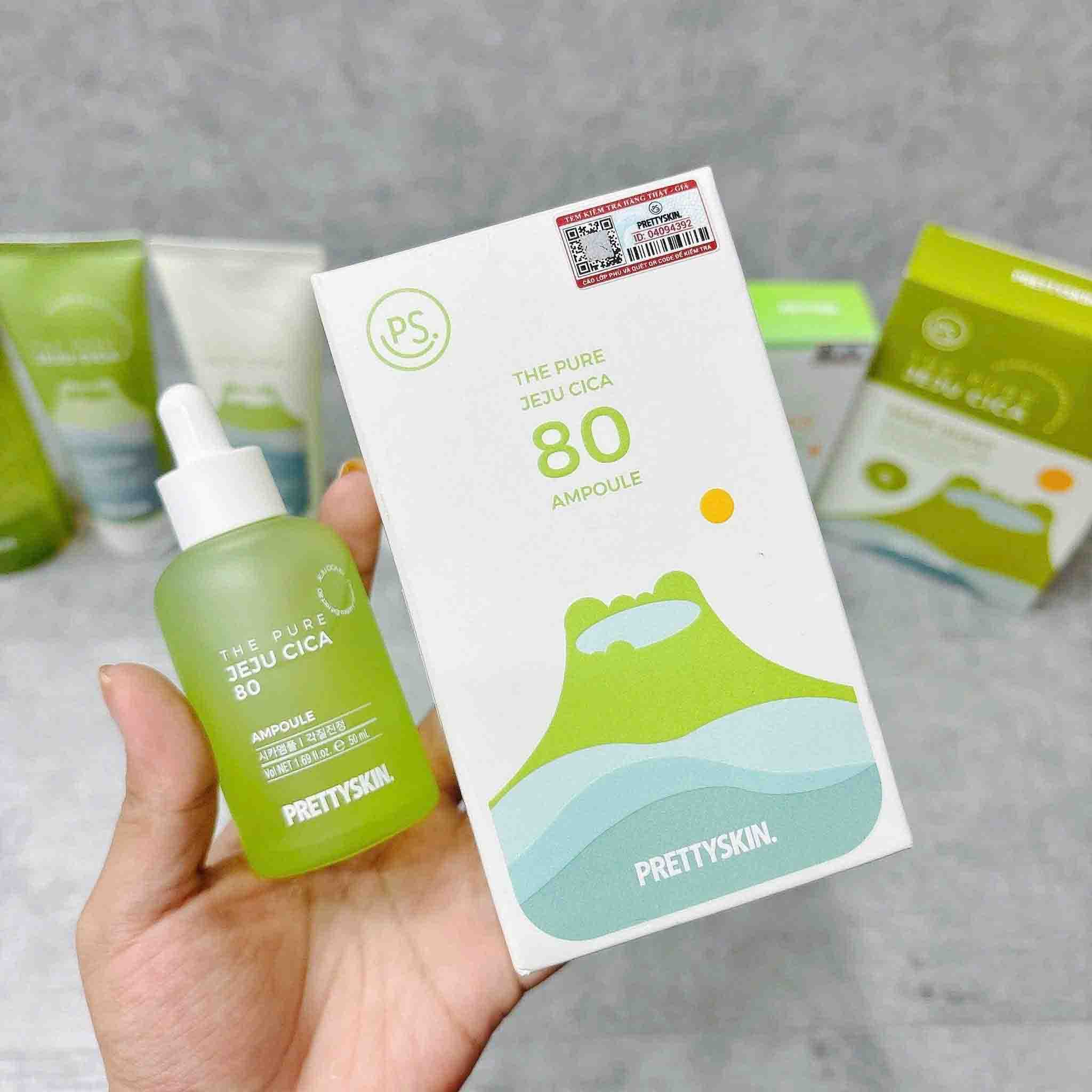 Serum rau má Prettyskin The Pure Jeju Cica 80 Ampoul