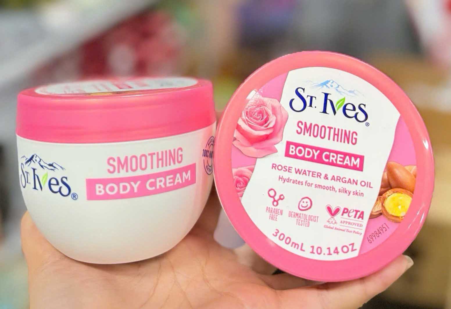 Smoothing Body Cream với Rose Water & Argan Oil