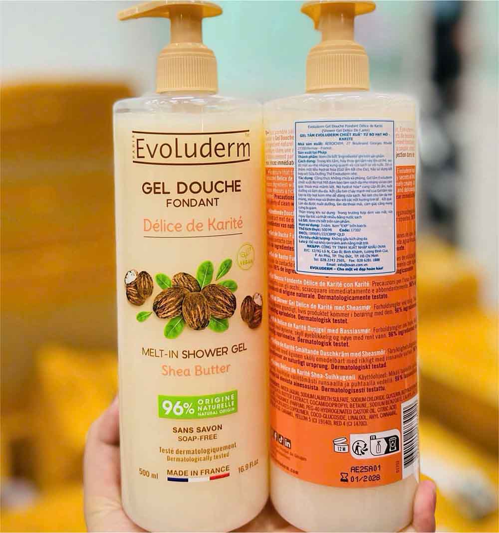 Sữa Tắm Evoluderm bơ hạt mỡ