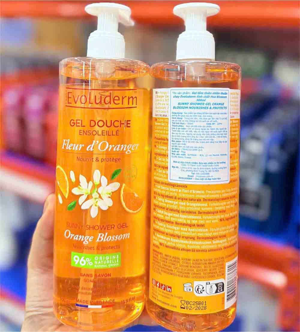 Sữa tắm Evoluderm hoa cam