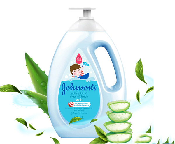 Sữa tắm Johnson trà xanh & nha đam (Active Kids)