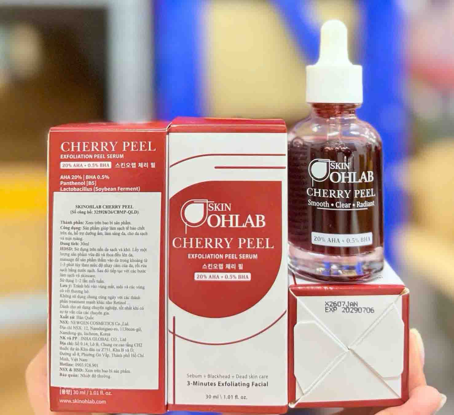 Tinh chất tẩy tế bào chết Cherry Peel Skin Ohlab 30ml