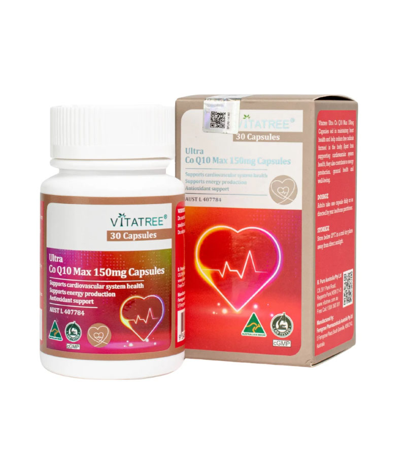 Viên hỗ trợ tim mạch Vitatree Ultra CoQ10 Max 150mg