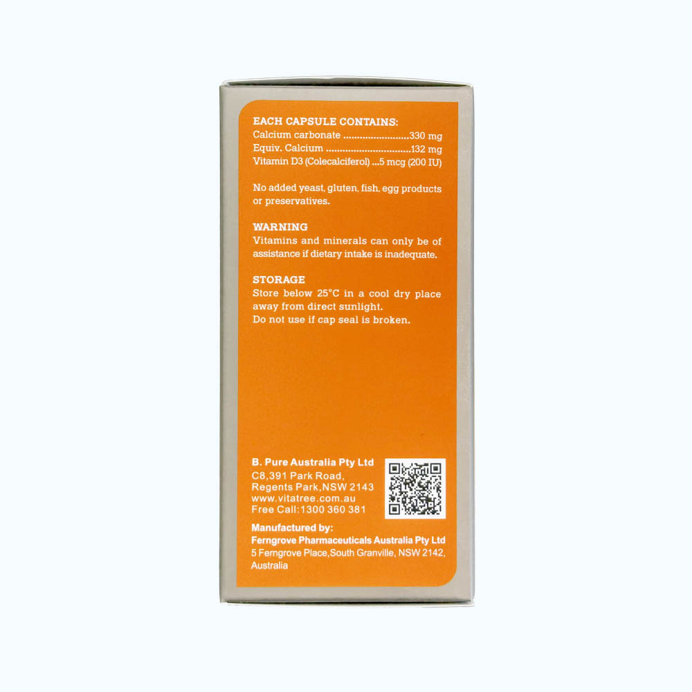 Viên Vitatree Kids Super Milky Calcium 330mg Plus Vitamin D3
