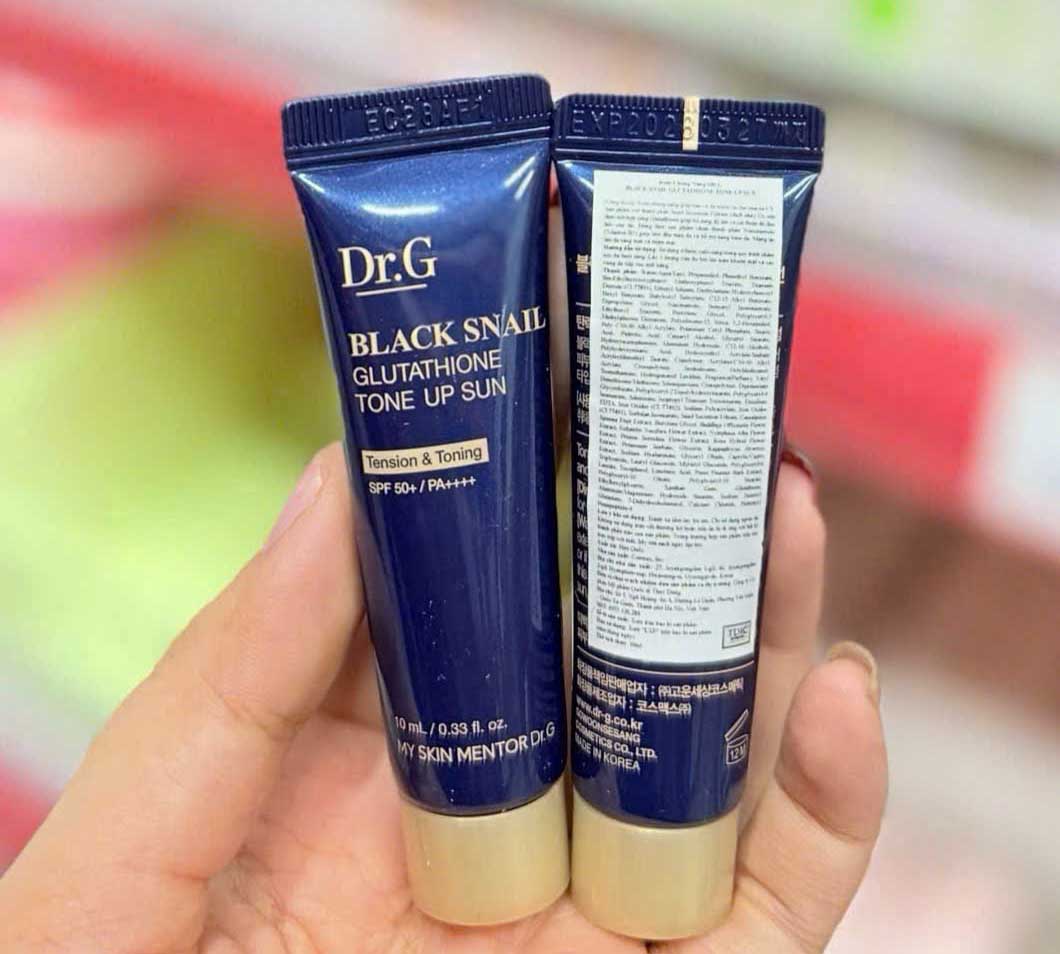 dr g black snail glutathione tone up sun