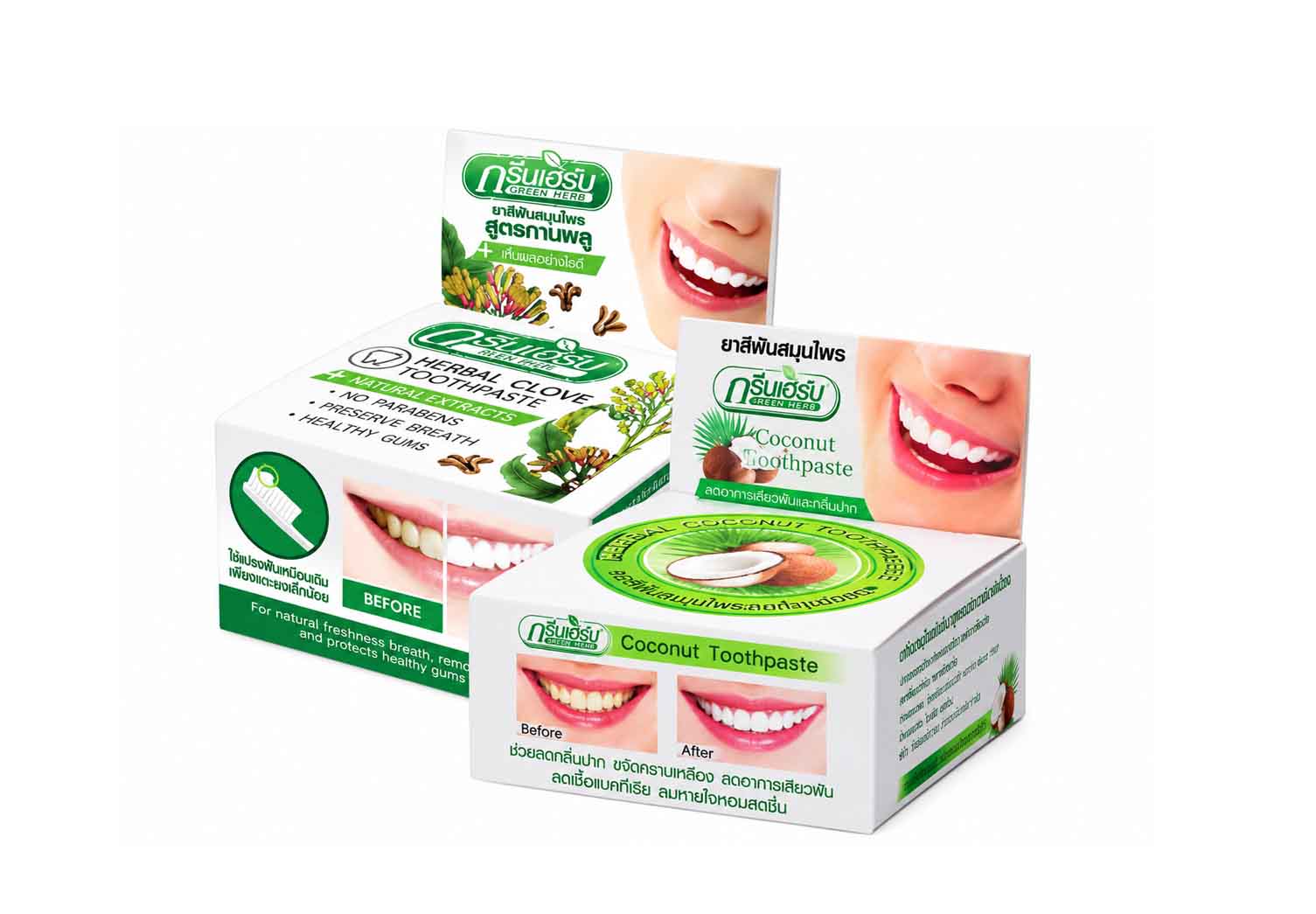Kem trắng răng Green Herb Clove Toothpaste Thái Lan 25g