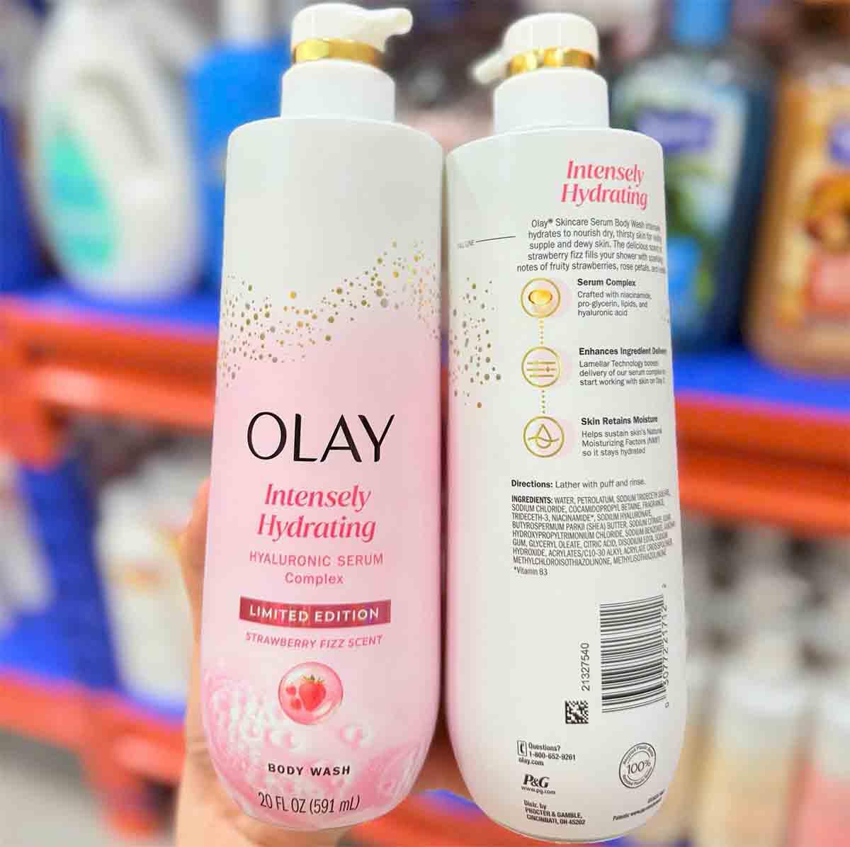 sữa tắm olay mỹ Intensely Hydrating – Strawberry Fizz
