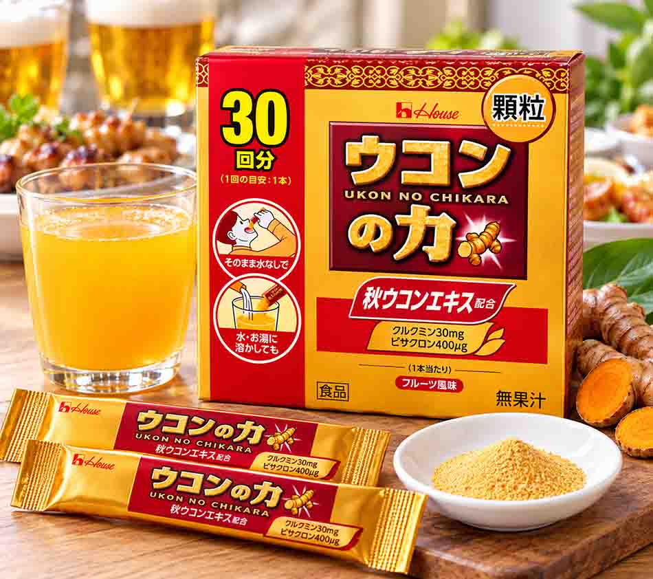 Bột nghệ giải rượu House Foods Ukon no Chikara