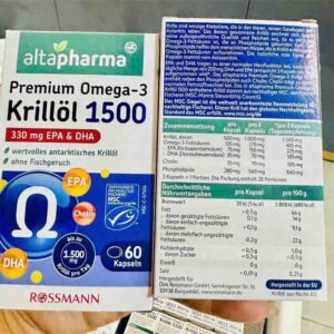 Dầu nhuyễn thể Altapharma Premium Omega 3 Krillöl 1500