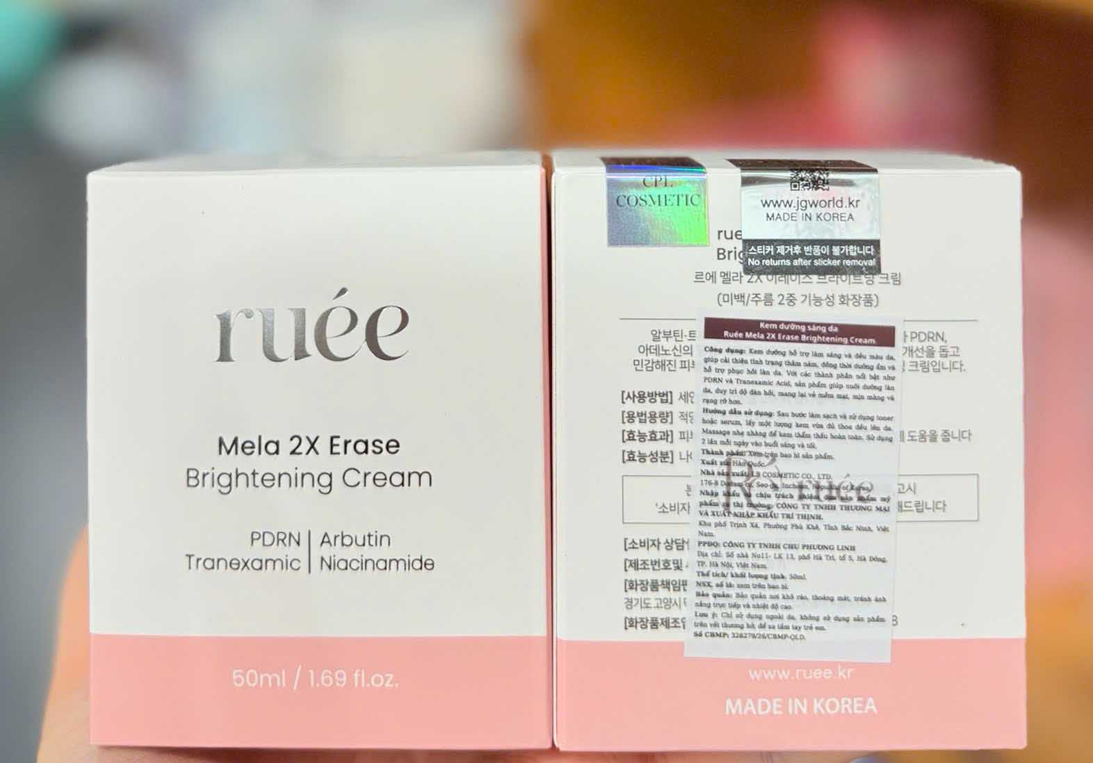 Kem dưỡng da Ruee Mela 2x Erase Brightening Cream