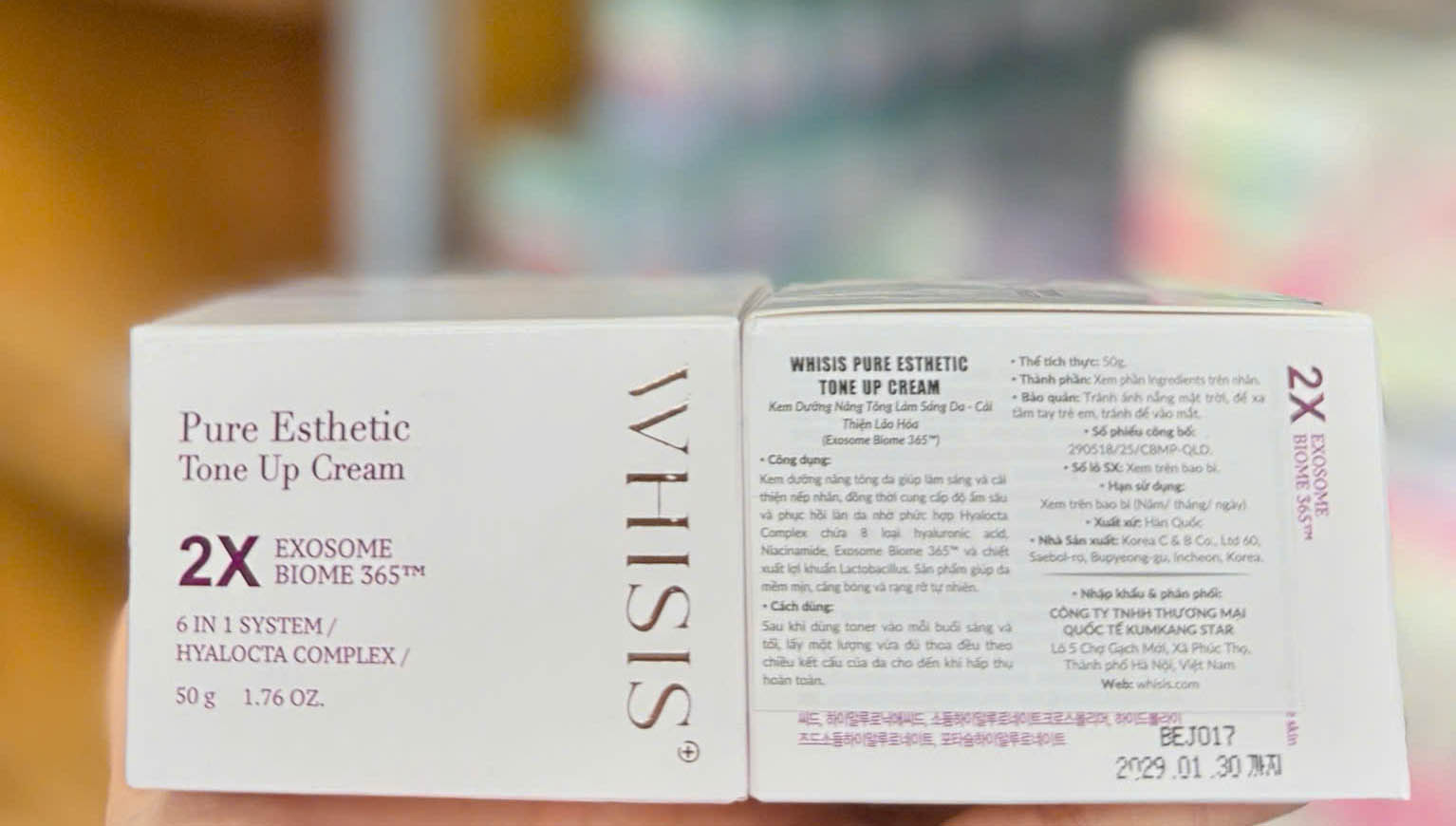 Kem dưỡng sáng da Whisis Pure Esthetic Tone Up Cream